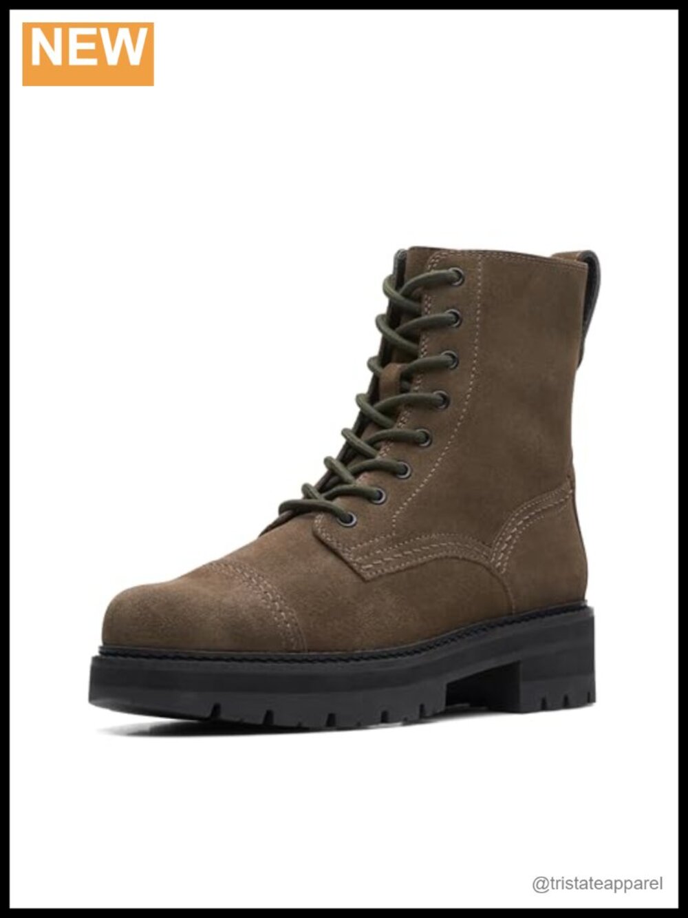 Clarks Ankle Boots Leather Chunky Heel Lace Up